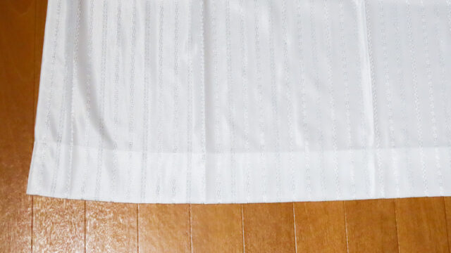 UGI プレミアム レースカーテン 巾100cm×丈176cm 裾の表側